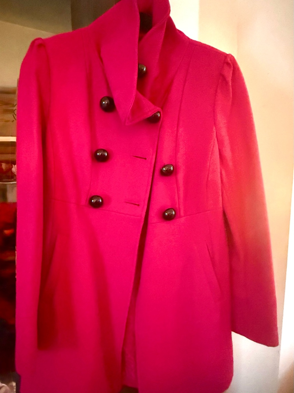 Guess Hot Pink Pea Coat